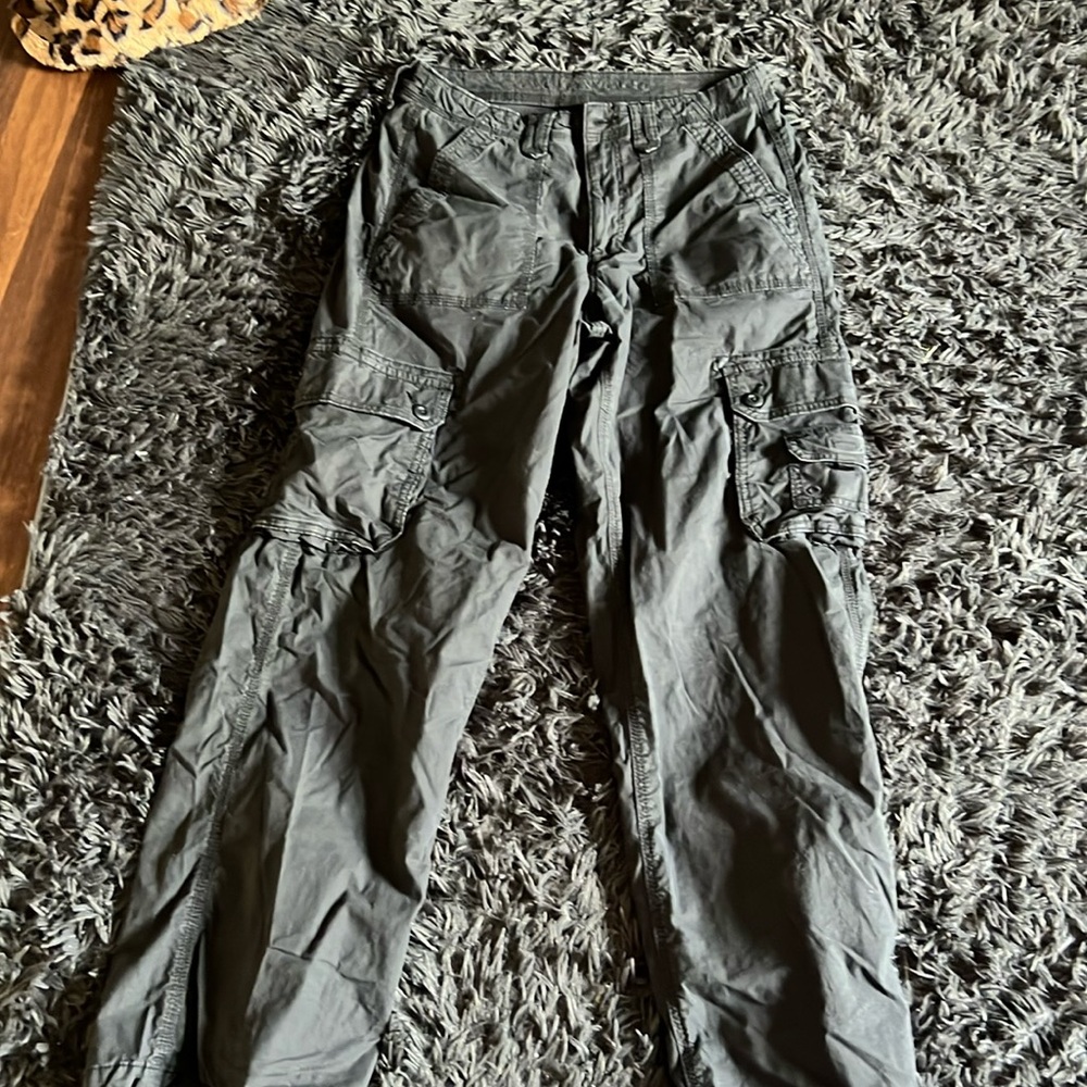 American Eagle Black Baggy Cargo Pants